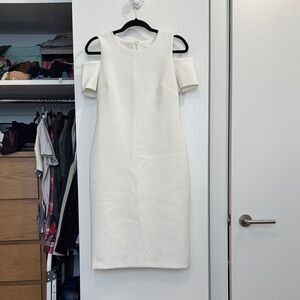 Calvin Klein | White Off-Shoulder Bridal Dress